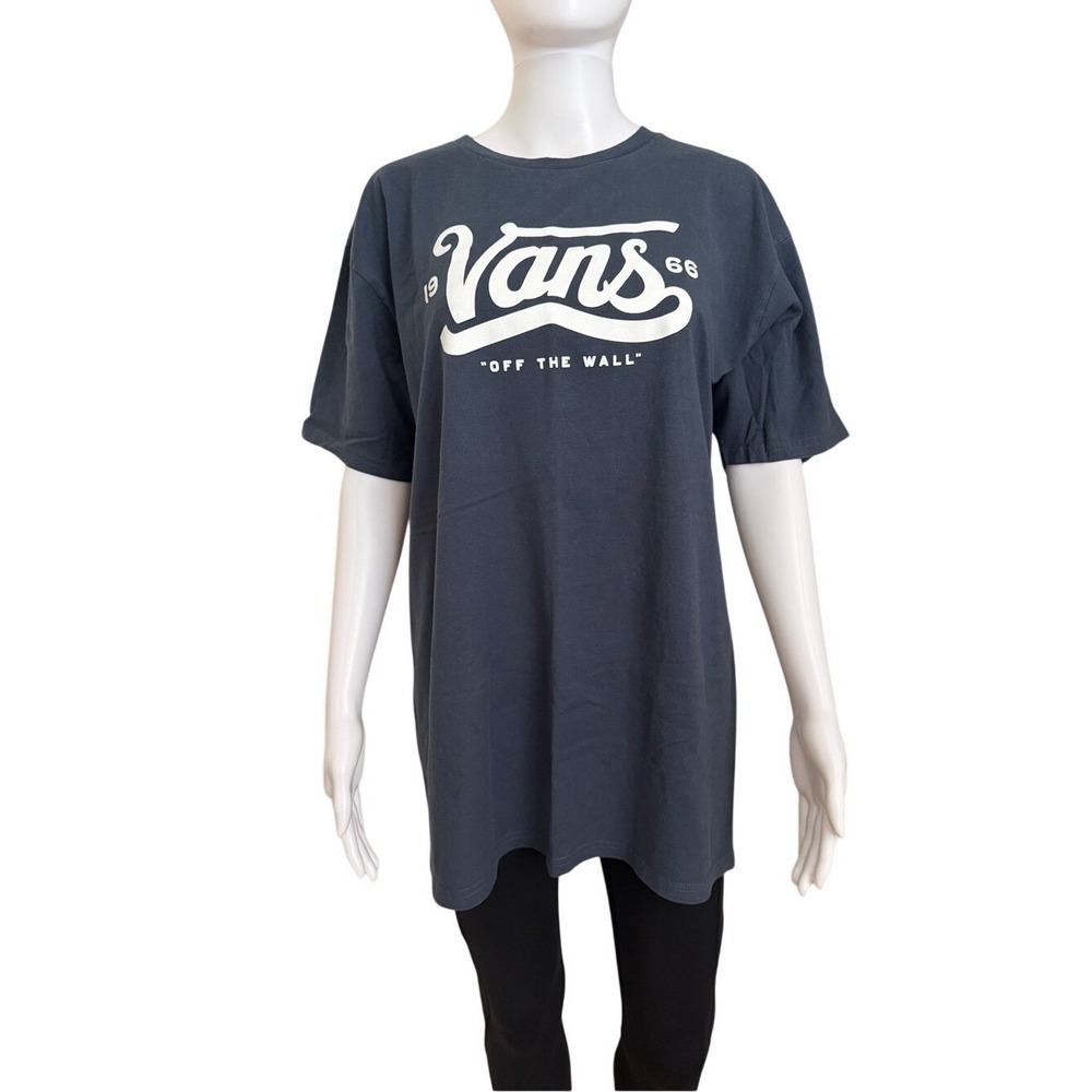Vans Off The Wall Blue Graphic T-Shirt Large